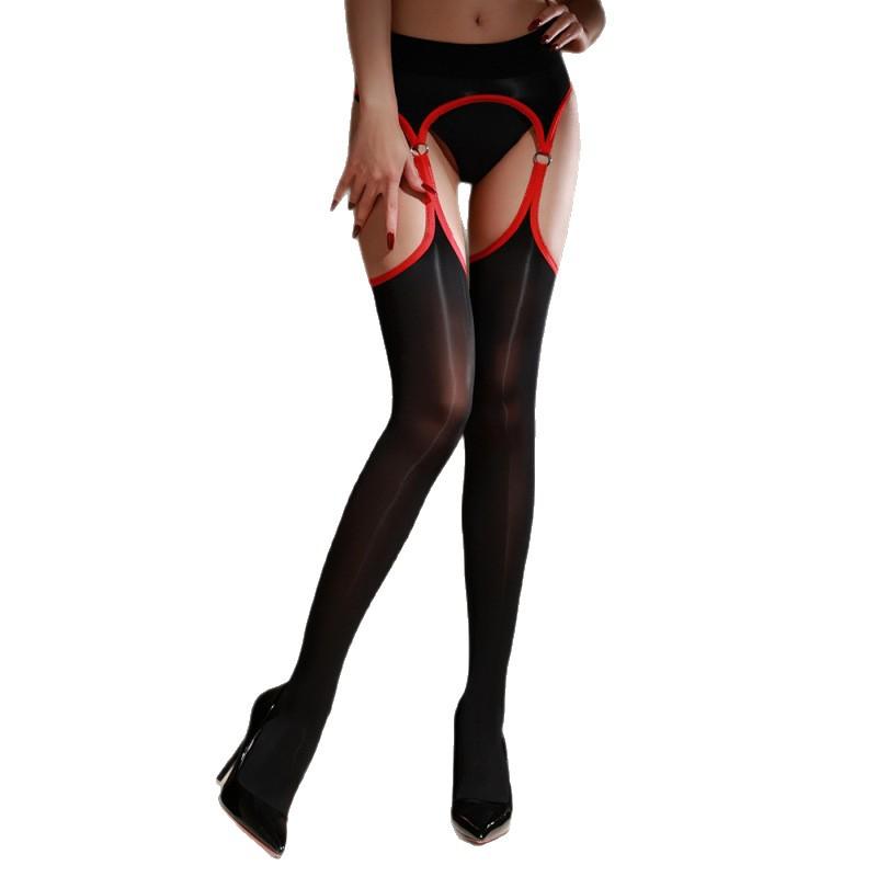 Plus Size Sexy Women Aurora Ultra-Thin Transparent Waist Pantyhose Seamless Crotch Party Dance Tights Fashion Legging