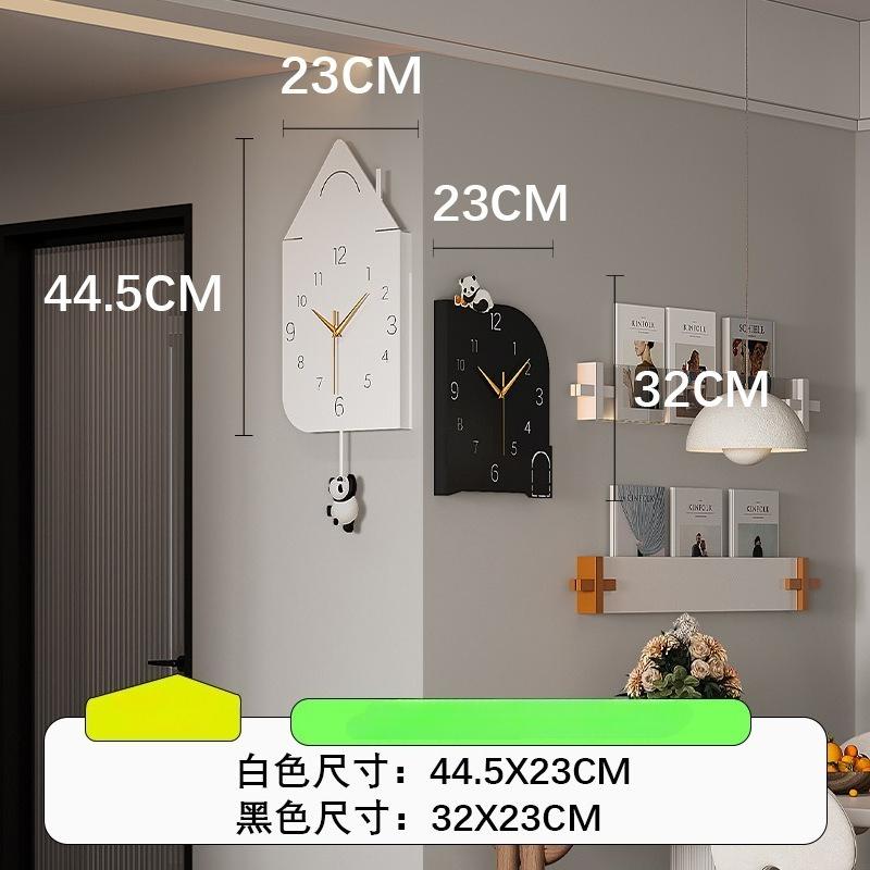 

Silent Wall Clock Cartoon Panda Wall Clocks Modern Household Double-Sided Hanging Clocks Living Room Decoration Accessories