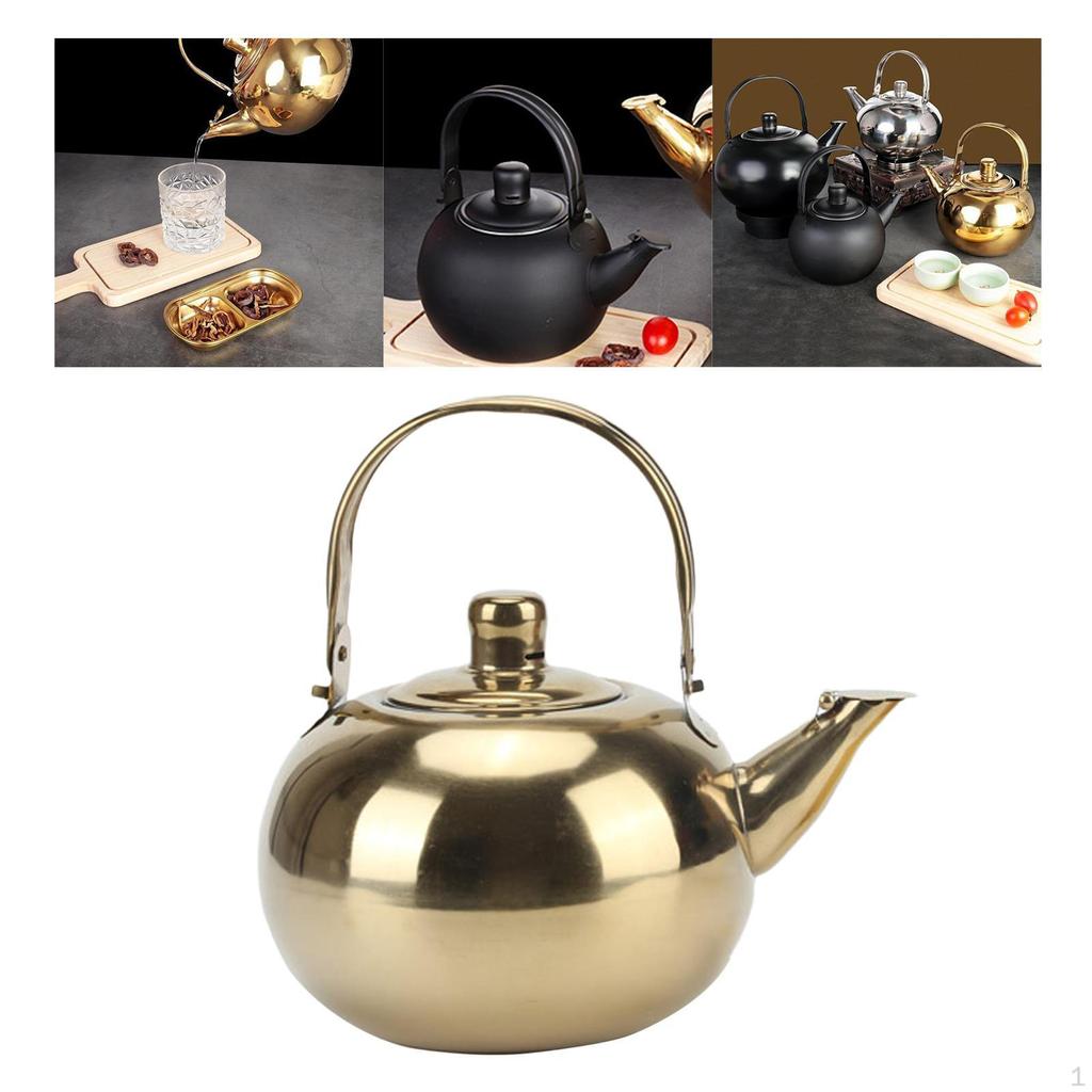 Coffee Pot Stainless Steel Tea Kettle Cook Gifts Camping with Anti Scald Handle Housewarming