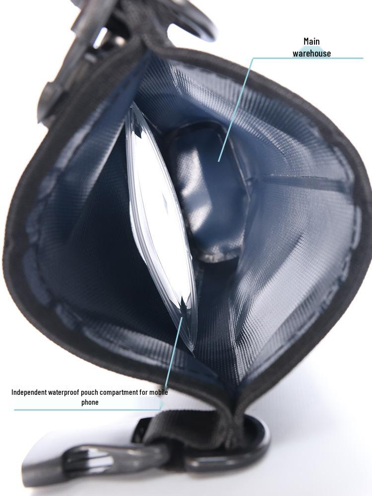 Trekking Waterproof Transparent Barrel Bag - Carbon Fiber Square Beach & Rafting Phone Storage