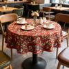 Kitchen Dining Household Furniture Washable Fabric Easy Care Round Cotton Table Cloth