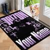 Custom Name Bring Me the Horizon Crystal Velvet Floor Rug Personalized Text Soft Carpet Home Decor