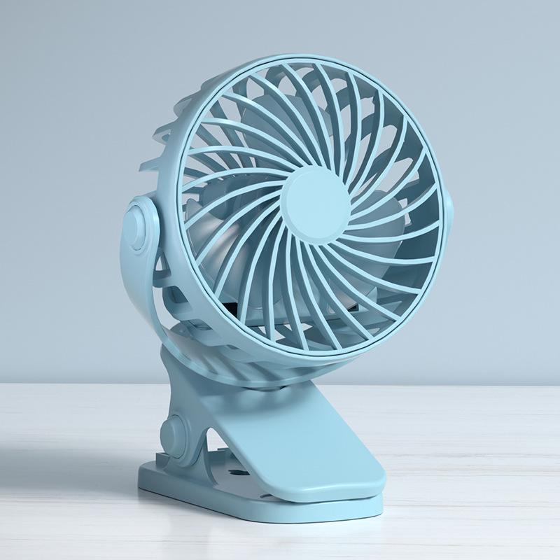 Rechargeable Portable USB Desktop Fan - Silent, Strong Wind, Clip-On, Ideal for Dorms & Students