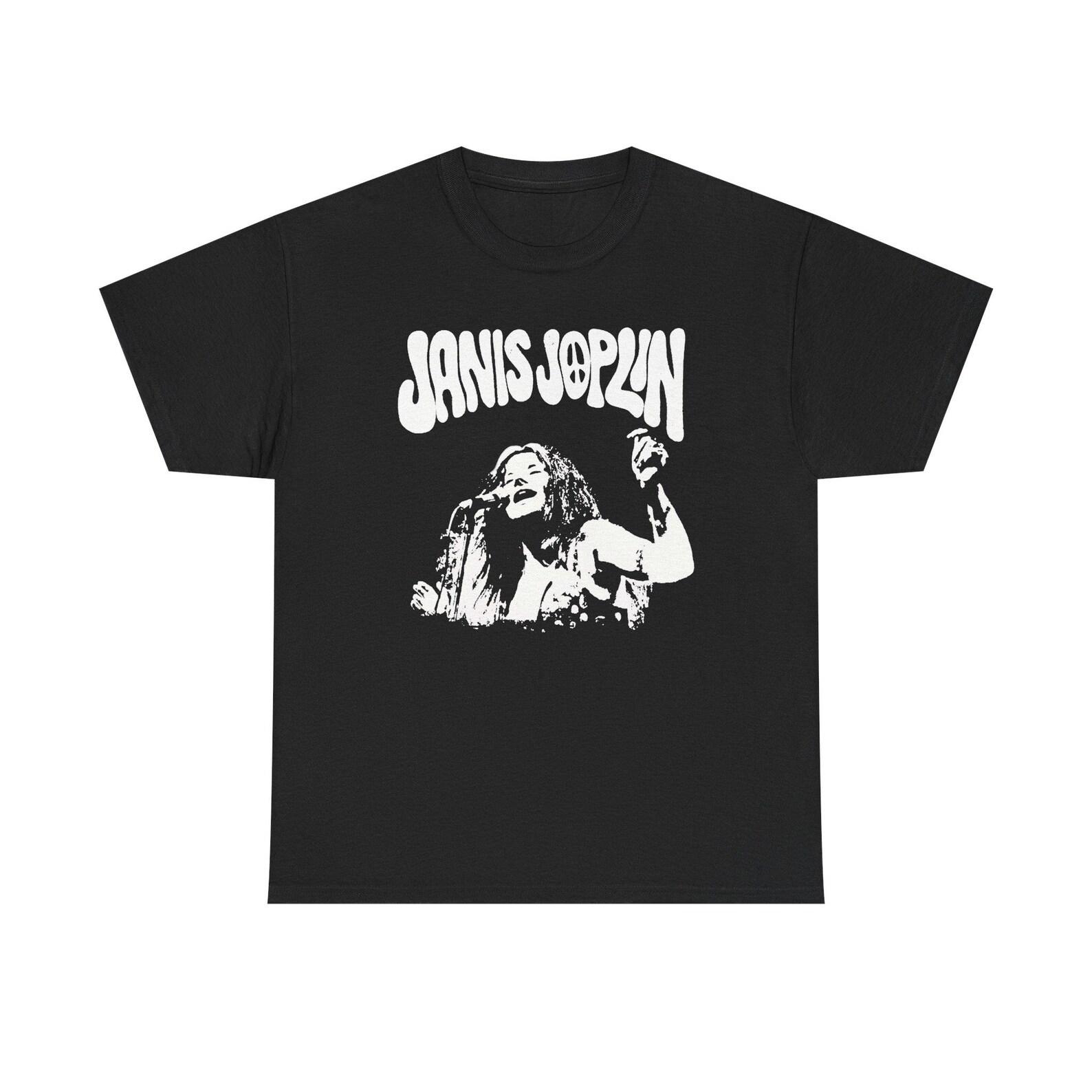 Janis Joplin Retro Rock Shirt 60s Psychedelic Blues Icon Vintage Music Tee 100