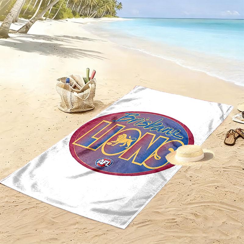 Lions Heart Print Beach Towel, Large Soft Quick Dry Towel for Beach Camping Swimming