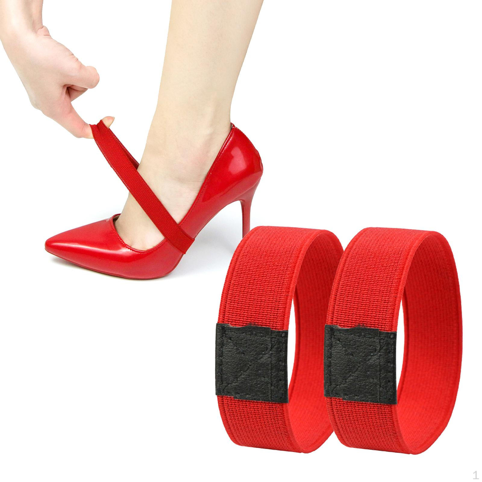 

2 шт. эластичные ремешки для обуви для женщин и девочек ремень на лодыжку против распускания шнурков красный