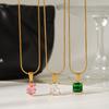 Euro-American Ins Style Minimalist Zircon Women's Pendant Light Luxury High-end Clavicle Chain Necklace Stainless Steel