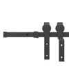 Sliding Door Hardware Set 400 cm Steel Black