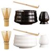 4PCS Food Grade Japanese Matcha Tea Set Bamboo Ceramic Japanese Chasen Matcha Stirring Brush