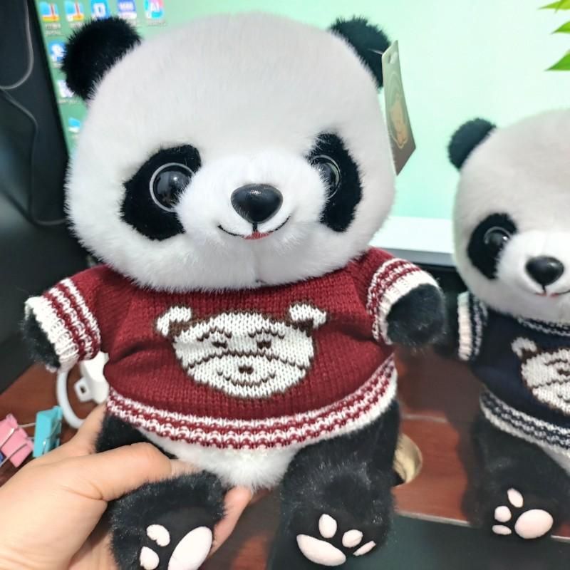 Panda Doll Plush Toy Flower Doll Dressing Simulation Giant Panda Graduation Gift Cute Rag Doll