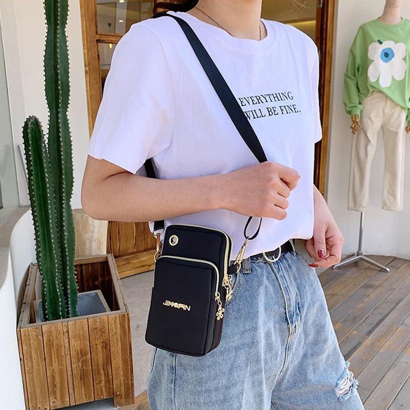 Casual Oxford Shoulder Bags For Women Waterproof Phone Purse Nylon Mini Crossbody Bag Pouch