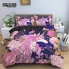 Girls Unicorn Flower Duvet Cover Cartoon Bedding Set Microfiber 3D Print Comforter Cover King Full For Kids Teen Bedroom Decor