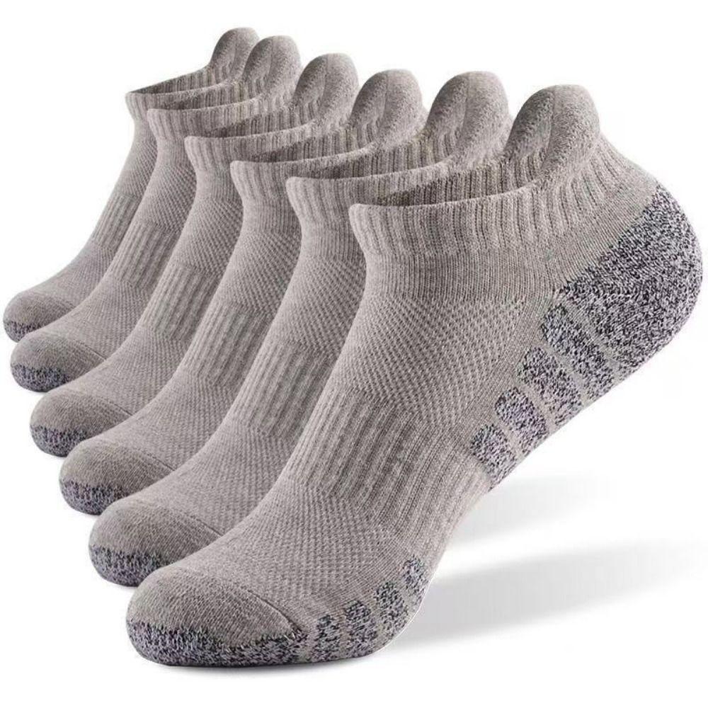 6pcs Towel Bottom Running Sock Polyester Cotton Sports Sock Durable Athletic Sock Outdoor