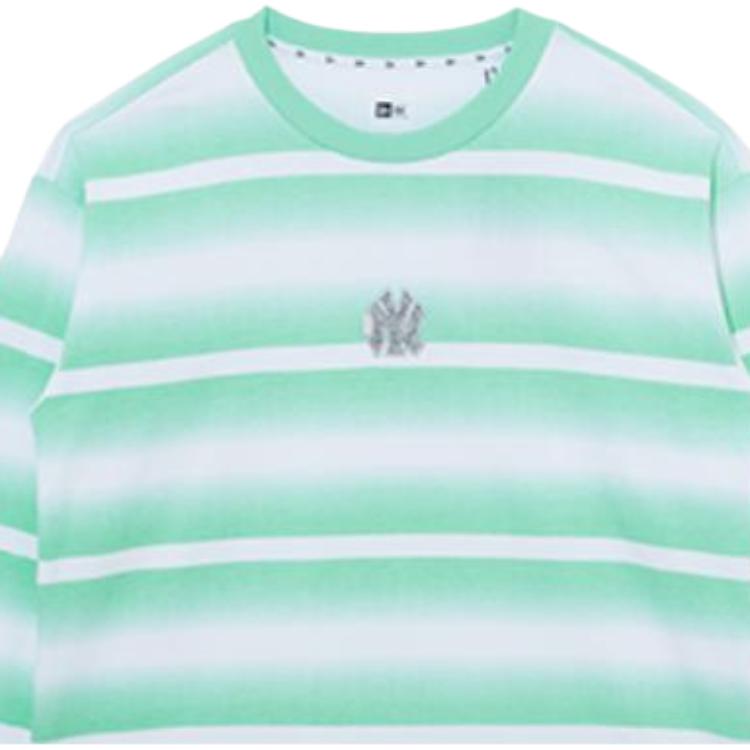 New Era MLB Color Block Gradient Striped Long Sleeve T-Shirt Unisex tops Green 13095657