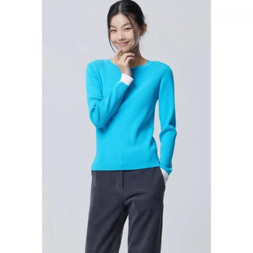 

Benetton Color Block Rib Knit Bakpe2611 BL (blue)/OS