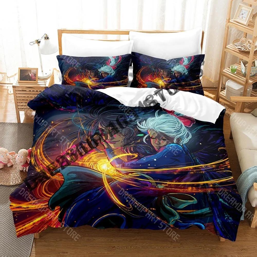 3D Print Howl Sophie Hatter Bedding Set Single Twin Full Queen King Size Bed Set Adult Kid Bedroom Duvetcover Sets Anime Bed