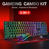 Affordable Mouse, Keyboard, Mouse Pad Game Three Piece Set With Mechanical Touch, Illuminated Wired Keyboard And Mouse Set