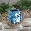 Creative Owl Hanging Flowerpot Indoor Outdoor Succulent Green Plant Potted Flowerpot Home Courtyard Decoration Flowerpot Gift