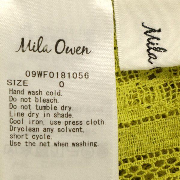 Mila Owen Race Long Sleeve Knit Long Dress Green Women Used