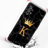 Crown Letter A Phone Case For Samsung Galaxy A17 A07 A55 A35 A25 A15 A05s A33 5G A31 A23 A21s A13 A41 A73 A53 A51 A71 A03s Cover