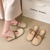 Soft-soled Bag Head Half Slippers Women's Outer Wear 2025 New Spring and Summer Flat-soled Pregnant Women One-pedal Half-support Shoes Single Shoes