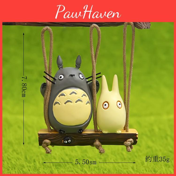 My Neighbor Totoro Swing Cat Scene Mini Model Ornament For Gift Present
