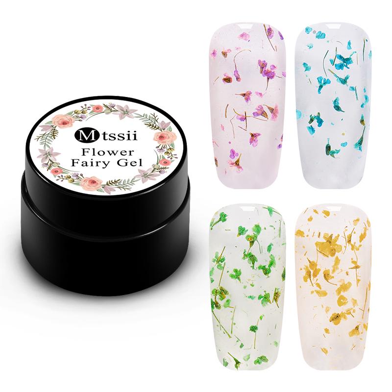 Mtssii Floral Uv Gel Varnish Lucky Gel Paint Dried Flowers 3D DIY Desgin Natural Fairy Nail Polish