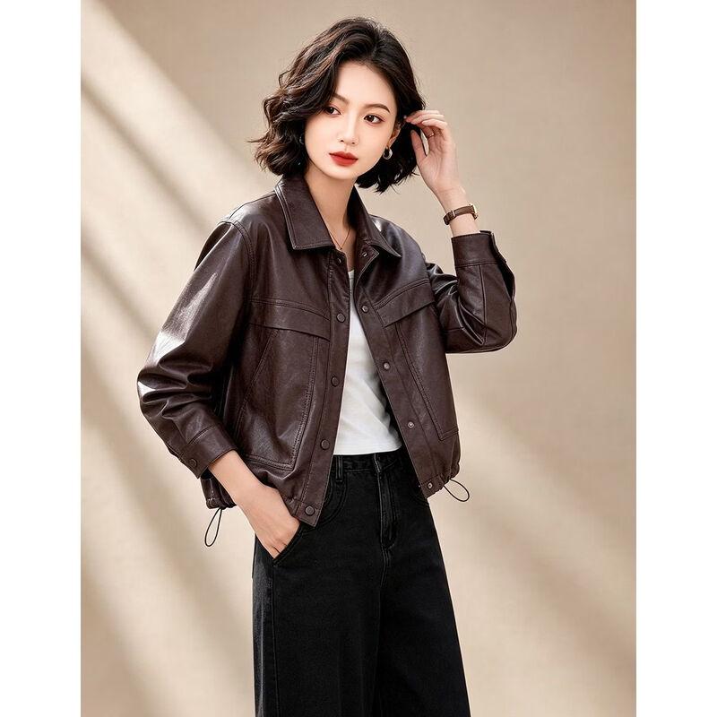 EST+II Retro Cool Lapel Zipper Short Jacket