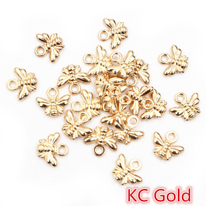 30pcs Charms bee 10x11mm Tibetan Silver Plated Bronze Gold Plated Pendants Antique Jewelry Making DIY Handmade Craft