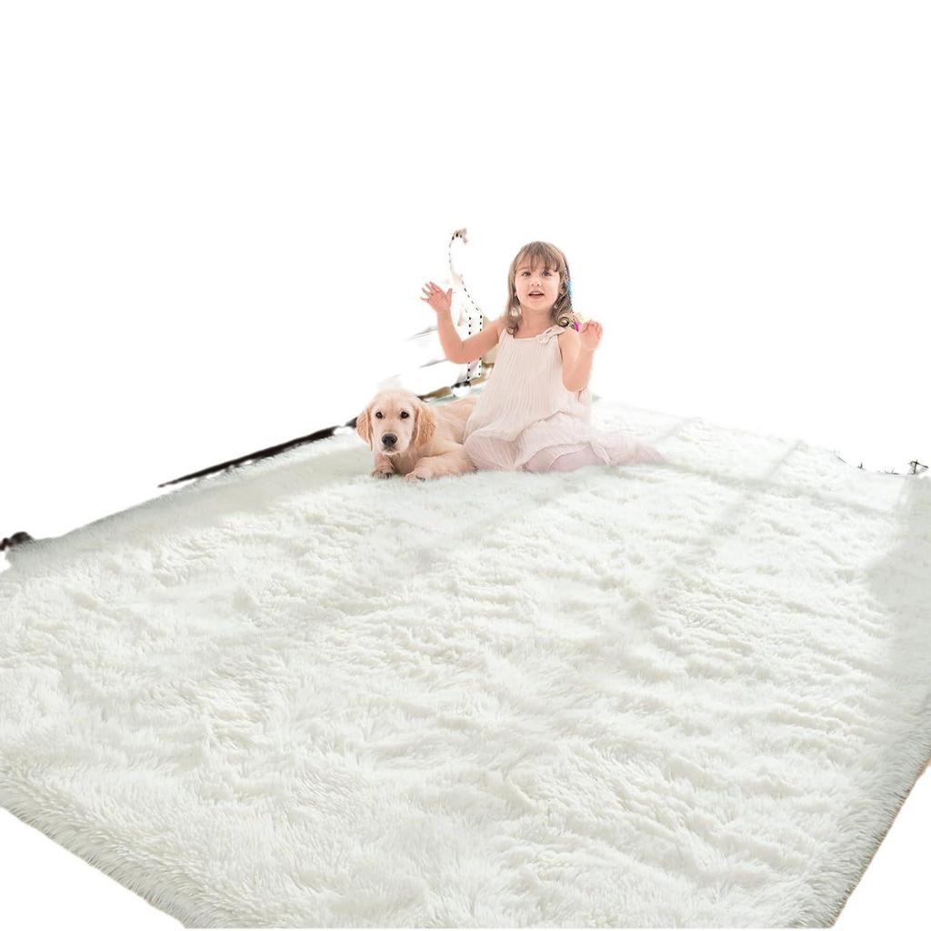 Gradient Plush Rug: Soft, Insulating, Non-Slip Mat for Bedroom, Living Room, or Bay Window.