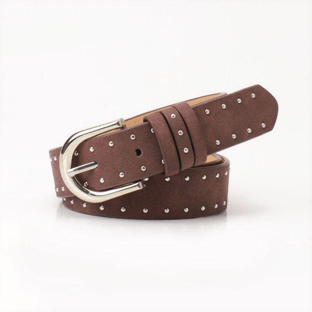 PU Leather Pin Buckle Waistband Black Y2K Belt Cool Men Belt  Jeans Accessories