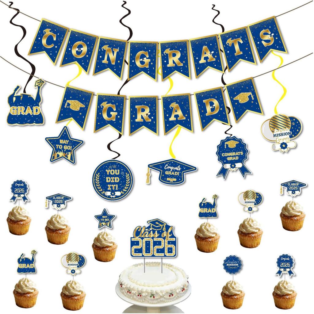 Graduation , Campus Graduation Decoration, Party Decoration Set, Indoor Dining Event