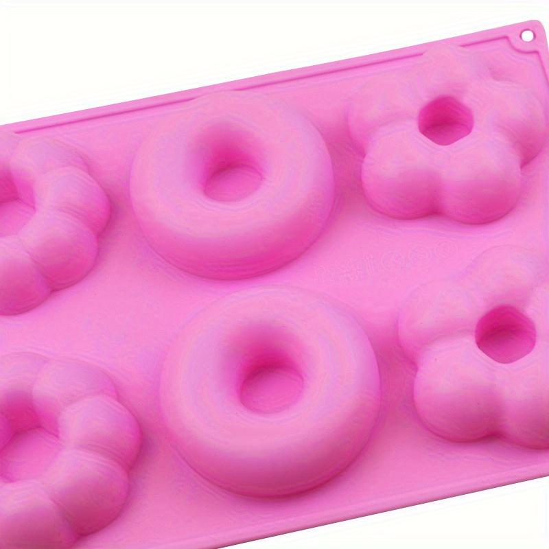 1Pc DIY Baking Supplies 6 Flower Shaped Donut Silicone Chocolate Mold Round Bread