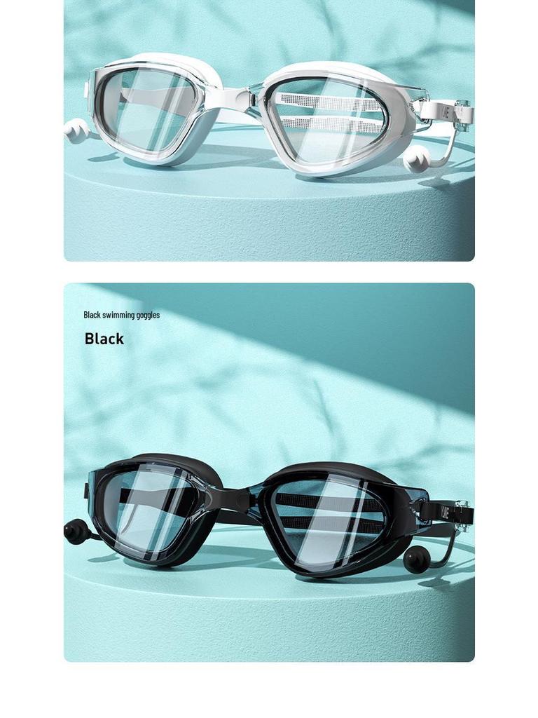 HD Anti-Beschlag Wasserdichte Schwimmbrille & Kappen-Set für Erwachsene für Männer und Frauen.