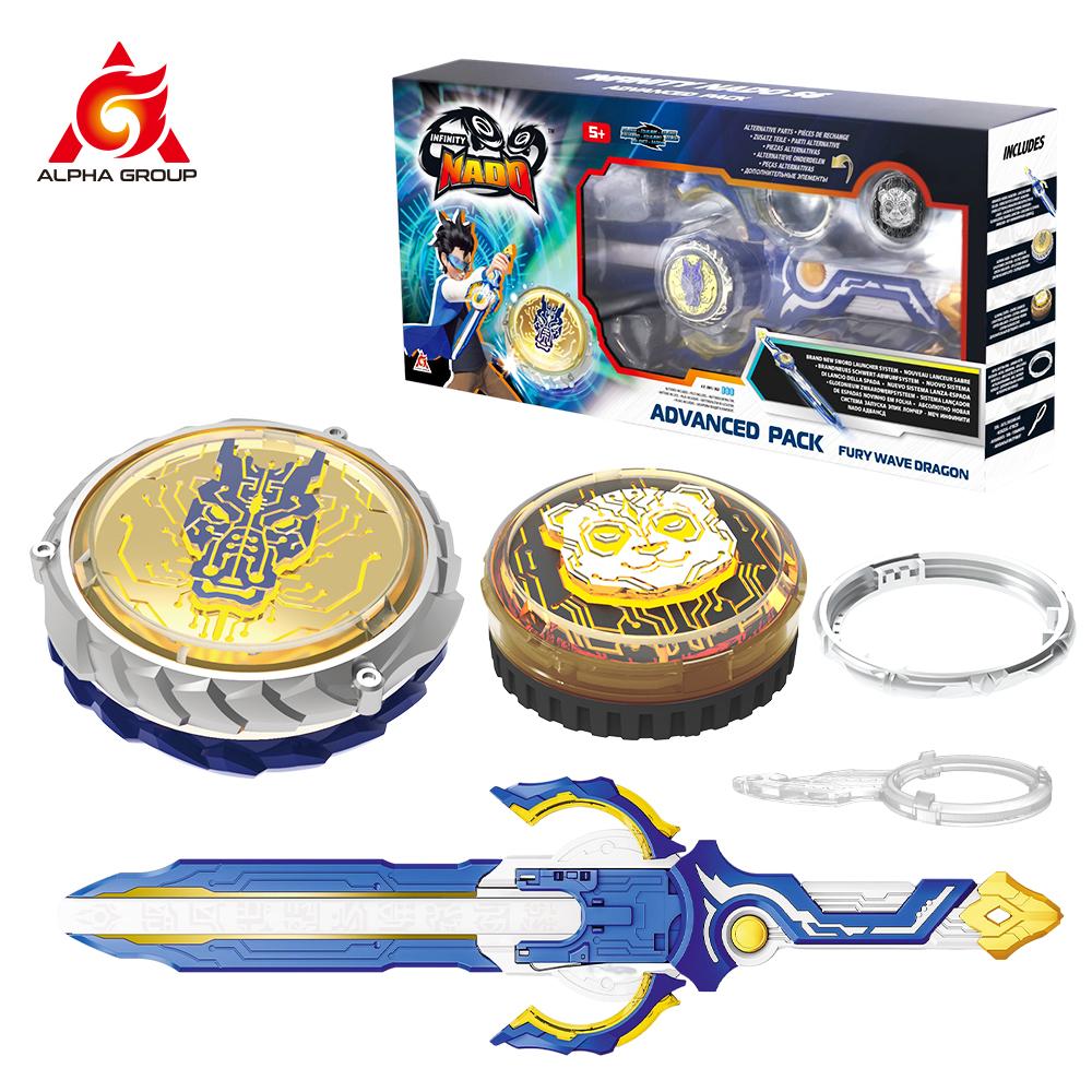 Infinity Nado 6 Power Pack - Дух Вітру Панда Оновлений Металевий Дзиґа Гіро, 39см Мечовий Запускач Дитяча Іграшка Подарунок на День Народження