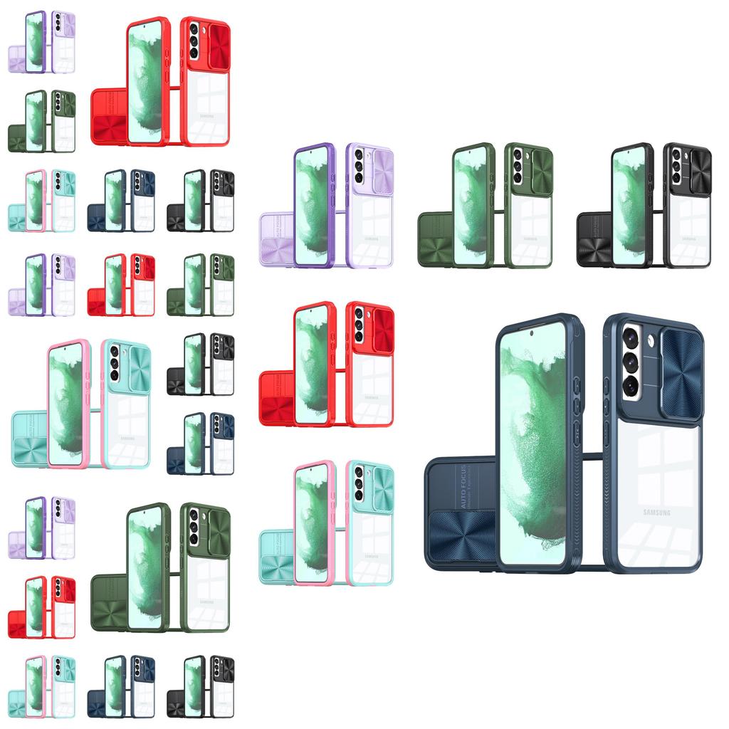 Protective And Stylish! Two-in-one Samsung S23 Ultra Phone Case In Trendy Colors Navy Blue Blue+pink Chinese Red Purple Olive Green Black Pink+green