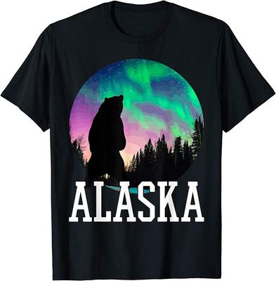 T-shirt Unisex per Vacanza di Osservazione dell'Aurora Boreale in Alaska