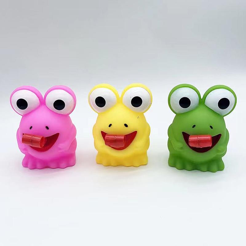 

Children S Creative Decompression Toys Pinch Frog Dinosaur Sticking Tongue Out Relieve Stress Toy Christmas Gifts