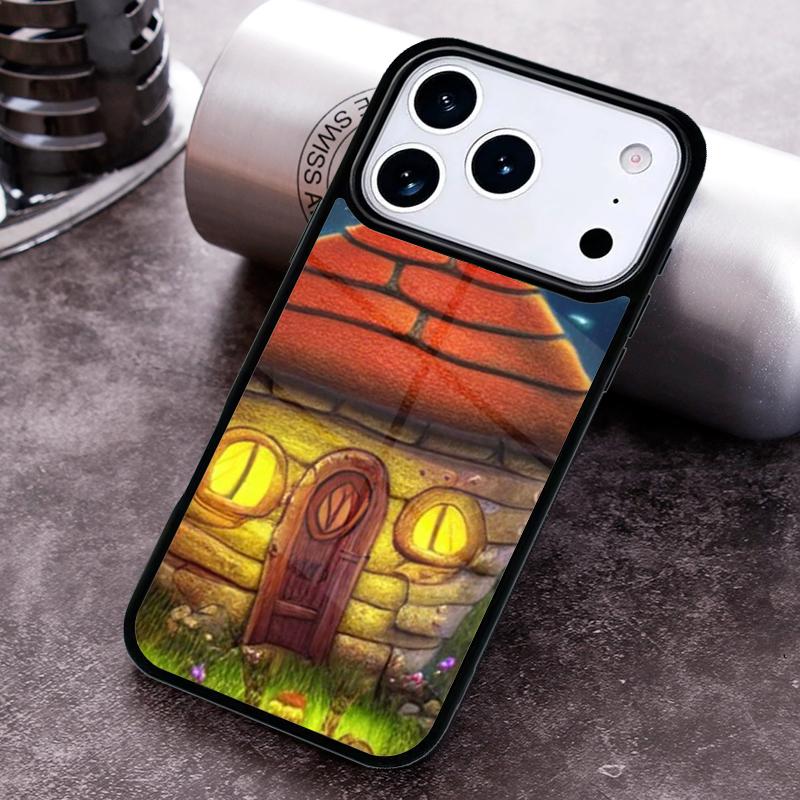 Mushroom House Phone Case for iPhone 17 16 15 Pro Max Air 14 13 12 11 Plus Shockproof Capa Cover