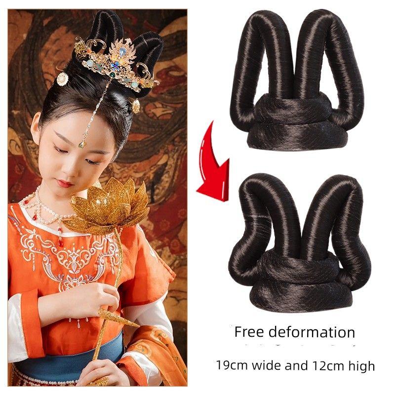 

Китайская одежда Классический танец Выступление Шиньон Ретро Тан Фэн Дуньхуан Гуйчжоу Маотай Пучок Аксессуары для волос Девушка Древнекитайский костюм Шоу RX161 single bun