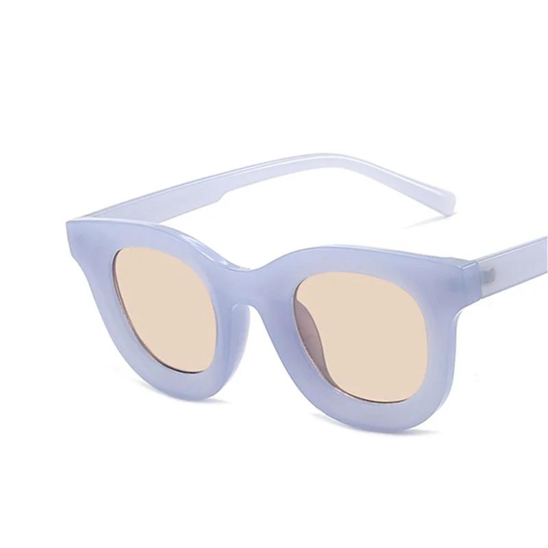 

Concave Round Shaped Sunglasses for For Women Stylish Small Sunlight Eyeglasses For Men Retro Style Hip Hop Yellow Blue Vision Wear UV400