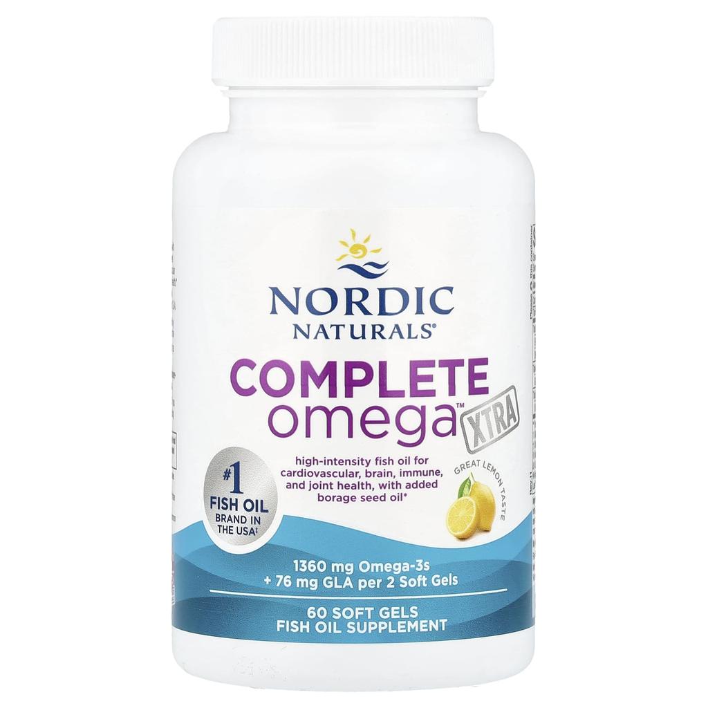 Complete Omega Xtra, Lemon, 60 Softgels (680Mg per Softgel)