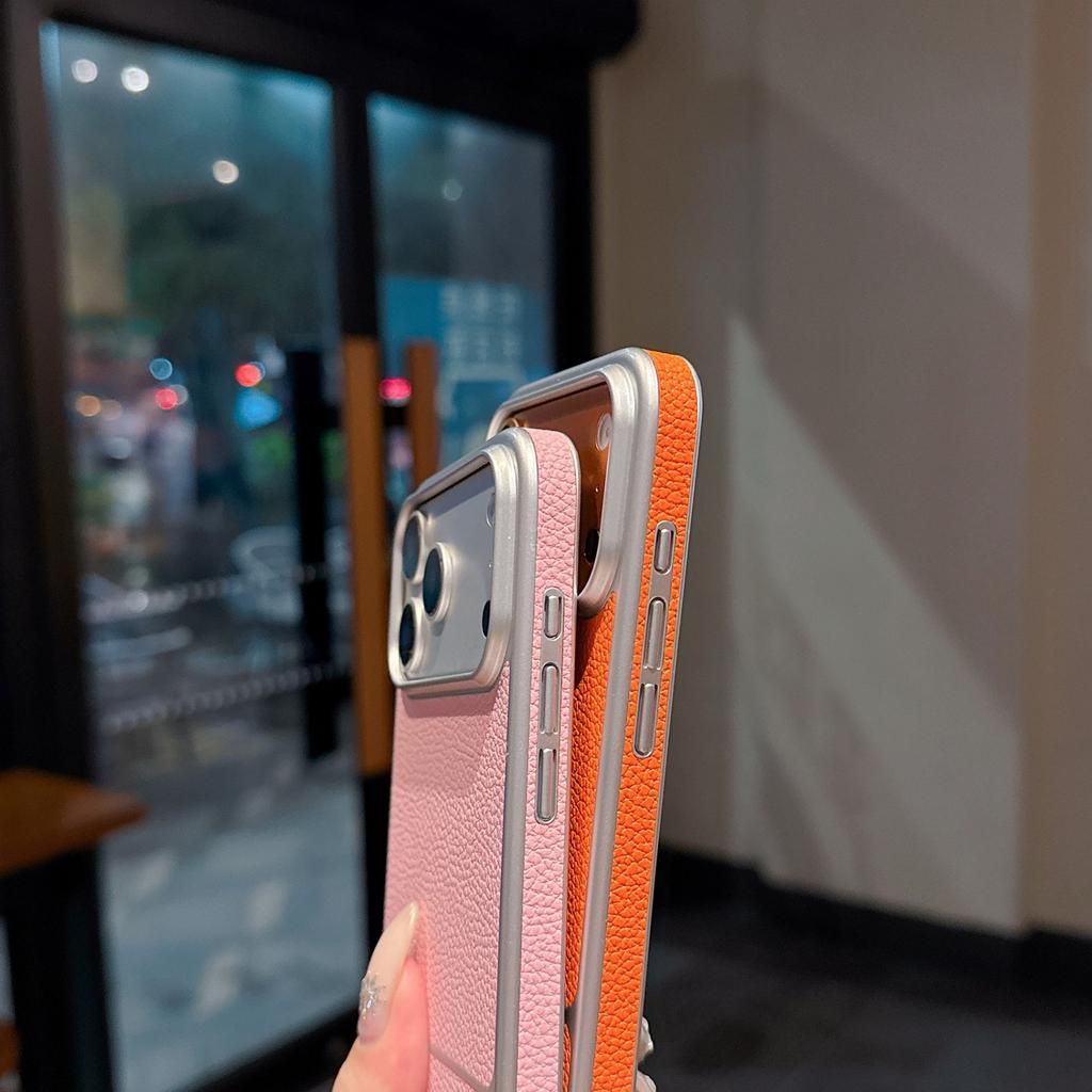 Plain Leather Lychee Pattern Is Suitable for Apple 11promax Mobile Phone Case iPhone11 Simple 11 All-inclusive 11 Advanced Business