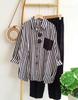 Women's Striped Casual Loose Slimming Set: New Fashionable & Comfortable