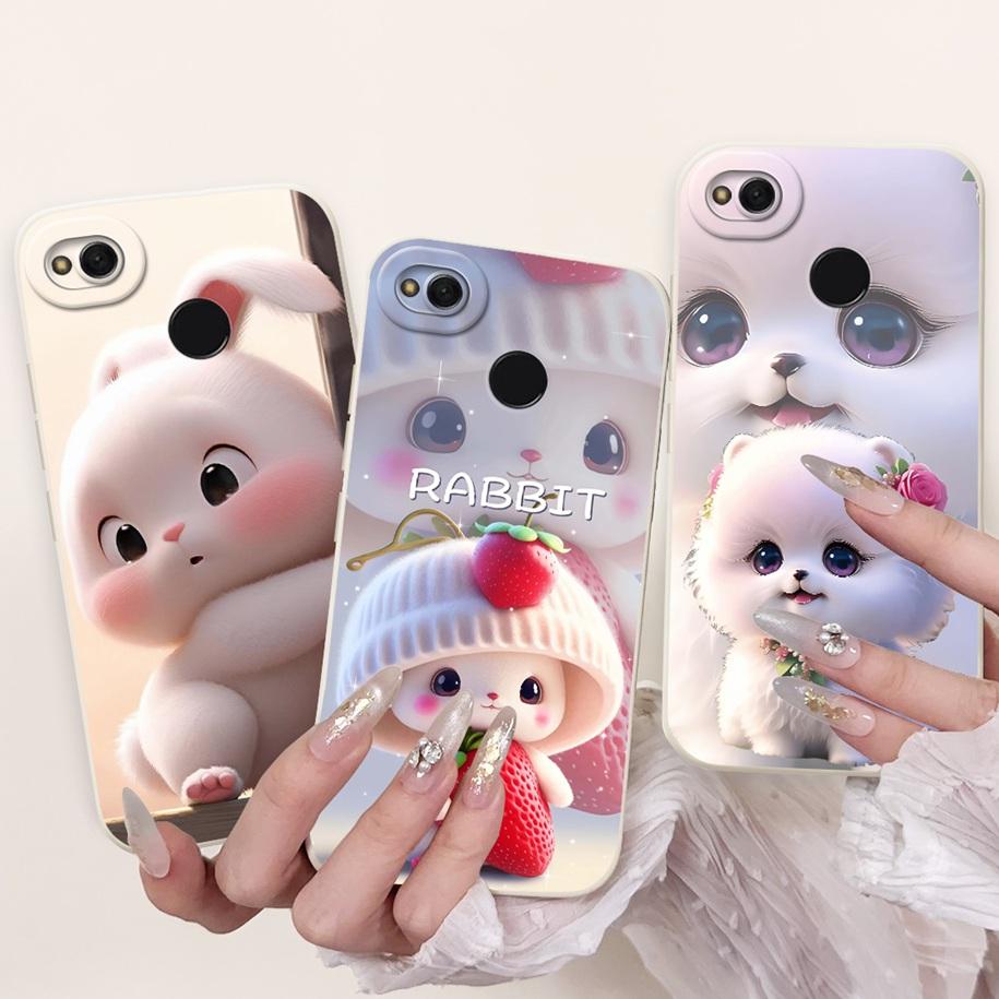 For Xiaomi Redmi 4X Case Cute Cartoon Rabbit Crown Cat Soft Silicone Lens Protective Cover For Xiaomi Redmi 4A 5A Redmi4X Shells