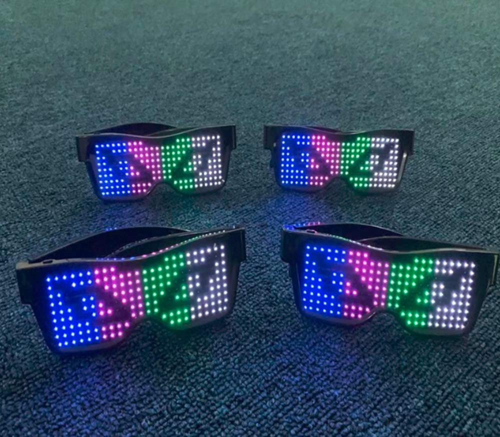 Led Party Led Glasses Bluetooth Glasses Glasses Flashing LED Sunglasses Light Up Glasses To Make Chemical Glasses Crazy [zhonghua] Glasses,