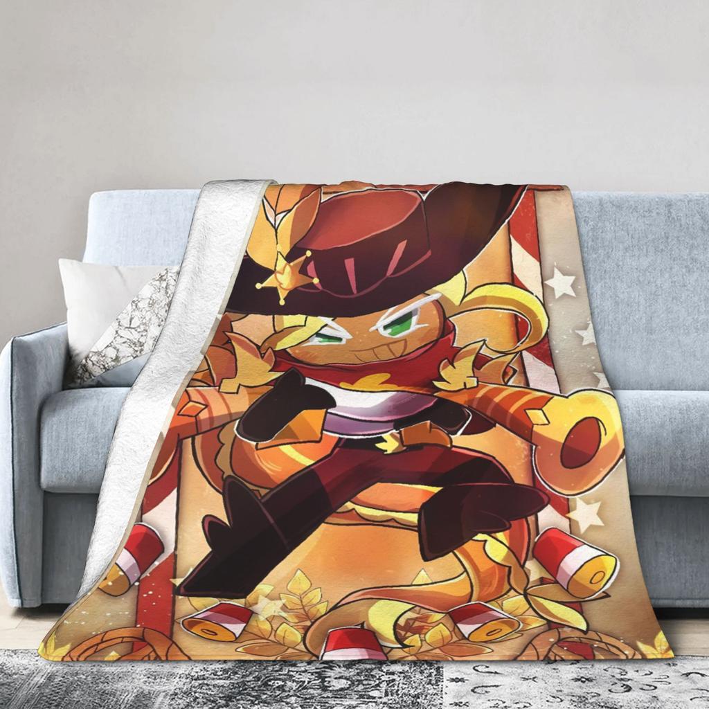 Cookie Run Kingdom Plush Blanket Students Flannel Throw Blanket For Couch Bed Soft Warm Custom Quality Bedspread Birthday Gift