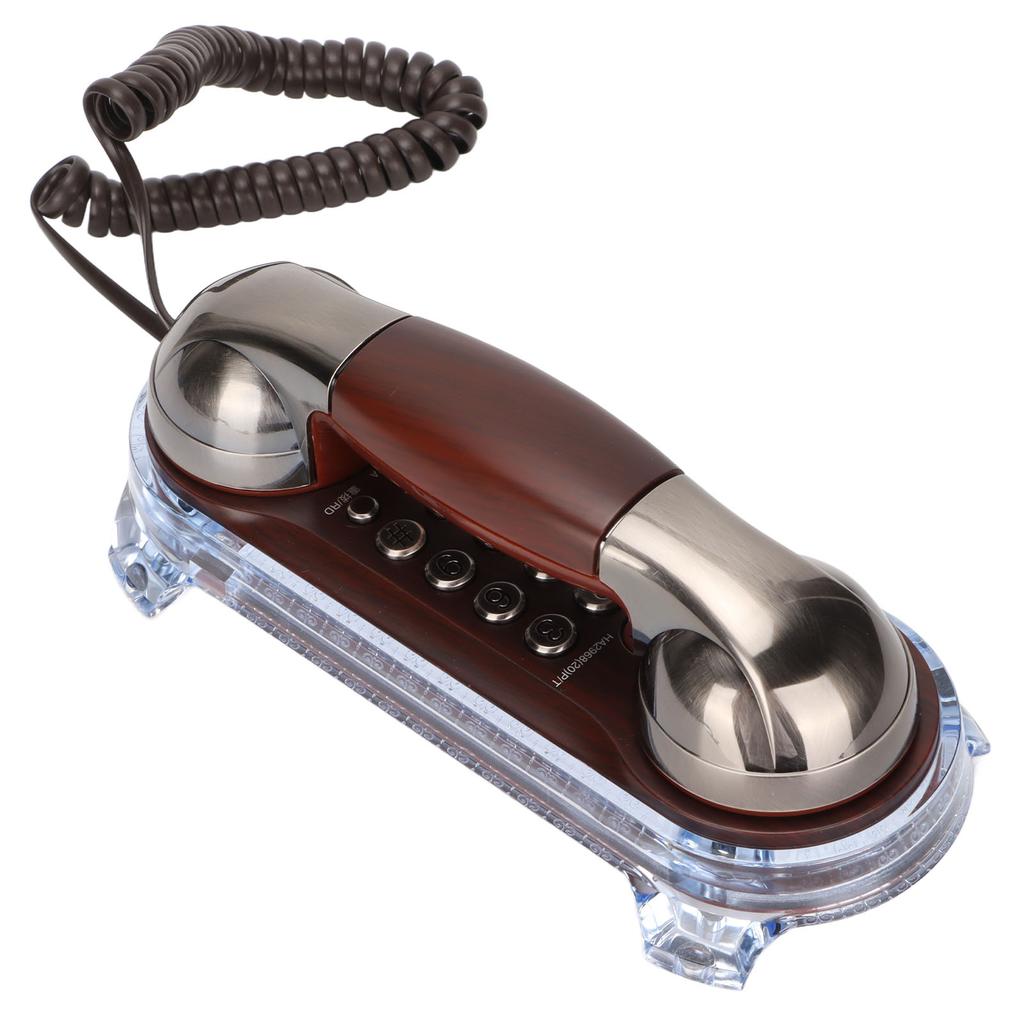 MT‑025 European Vintage Wall Phone Tone Dialing One Key Mute Redial Pause Desktop Wall Phone with Light for Home