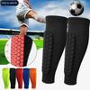 1 Pc Soccer Shin Guard for Kids Youth Adult Calf Compression Sleeve with Honeycomb Pad for Baseball Boxing Football