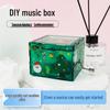 Caixa de Música Personalizada em Acrílico com Manivela - Ornamentação de Natal DIY de Oito Tons - Presente